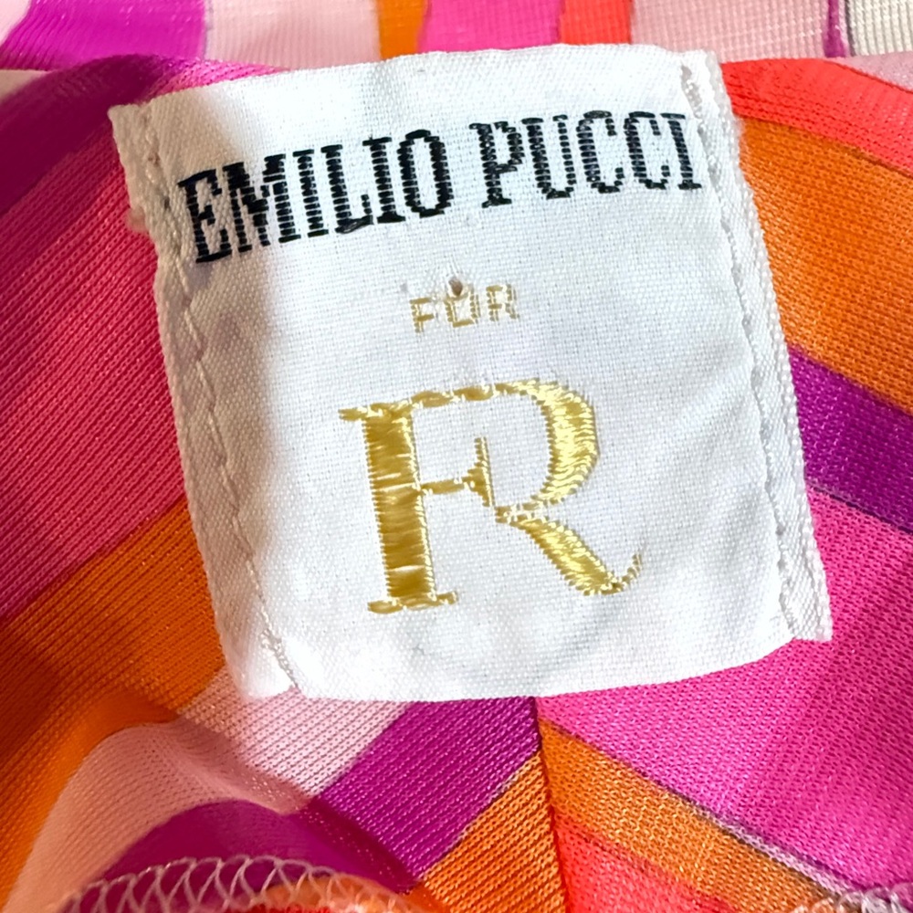 Emilio Pucci Pink and Orange Long Sleeve Dress - Picture 5 of 14
